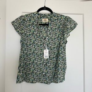 Marine Layer Ditsy Blouse NWT